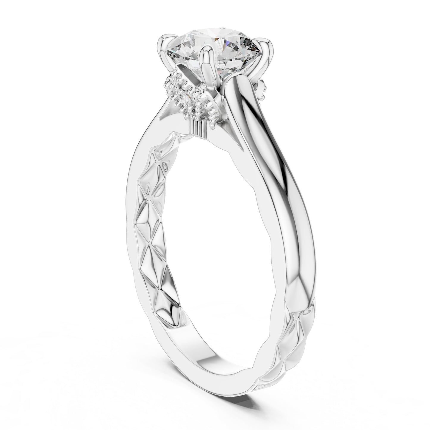 Round Solitaire Lab Grown Diamond Ring