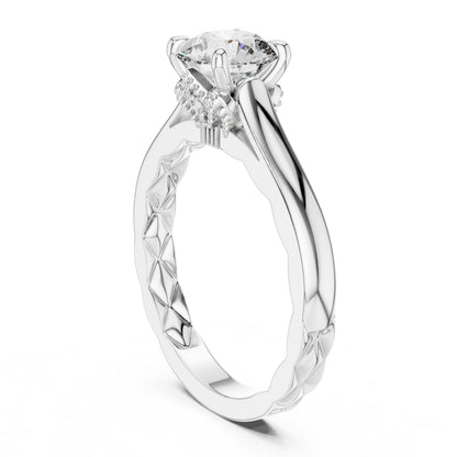 Round Solitaire Lab Grown Diamond Ring