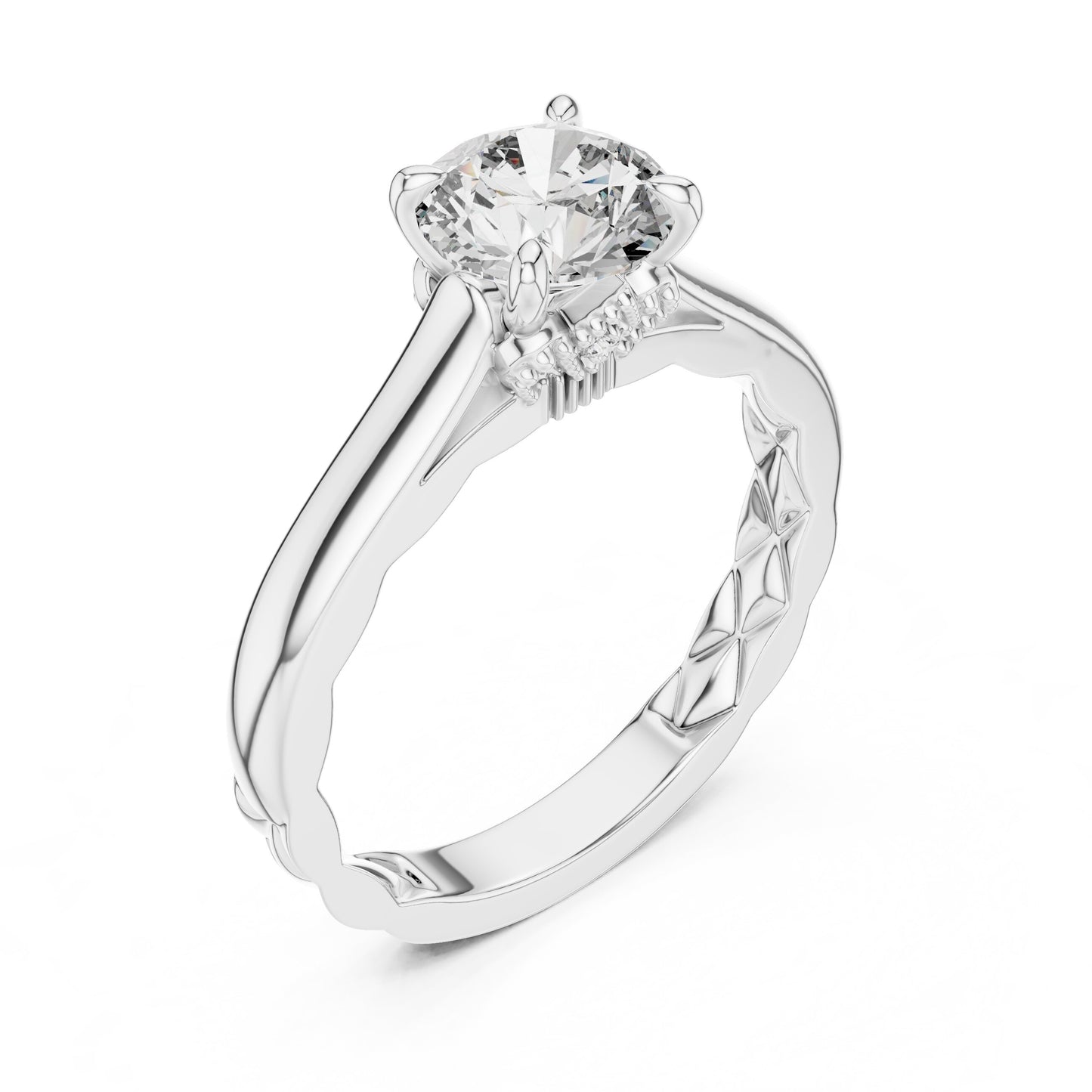 Round Solitaire Lab Grown Diamond Ring