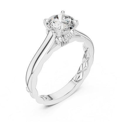 Round Solitaire Lab Grown Diamond Ring