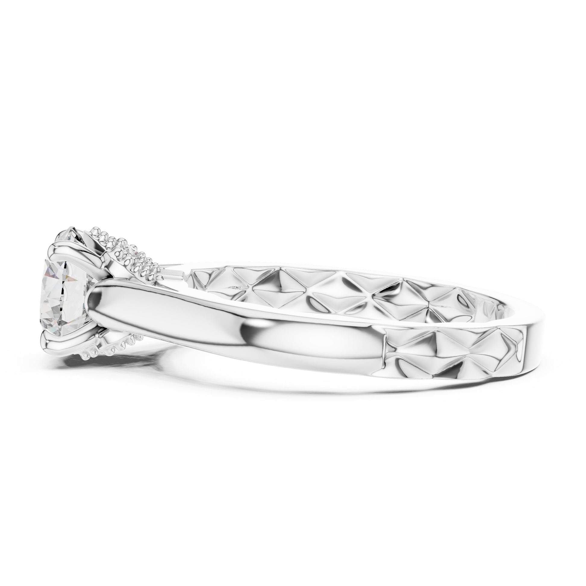 Round Solitaire Lab Grown Diamond Ring