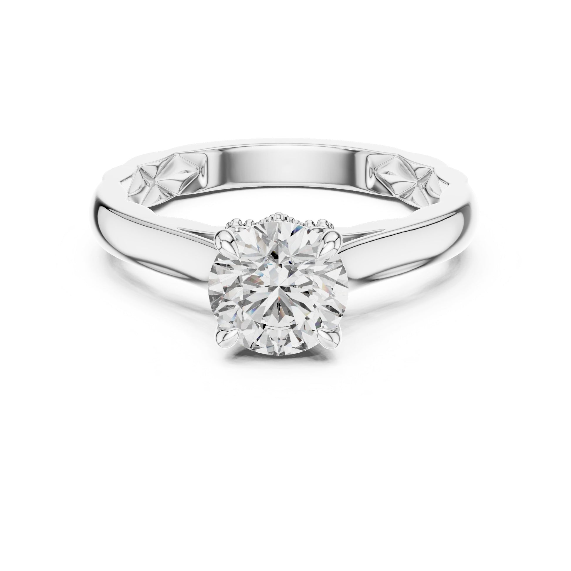 Round Solitaire Lab Grown Diamond Ring