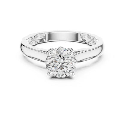 Round Solitaire Lab Grown Diamond Ring
