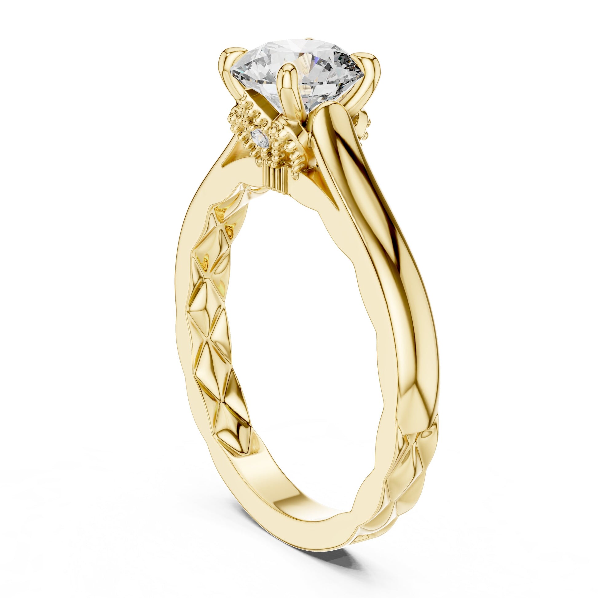 Round Solitaire Lab Grown Diamond Ring