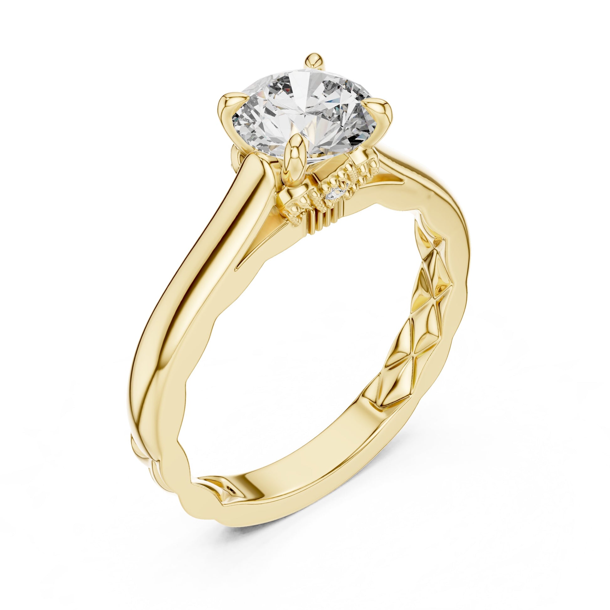 Round Solitaire Lab Grown Diamond Ring