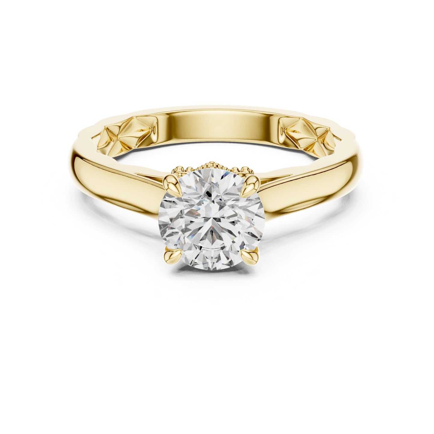 Round Solitaire Lab Grown Diamond Ring