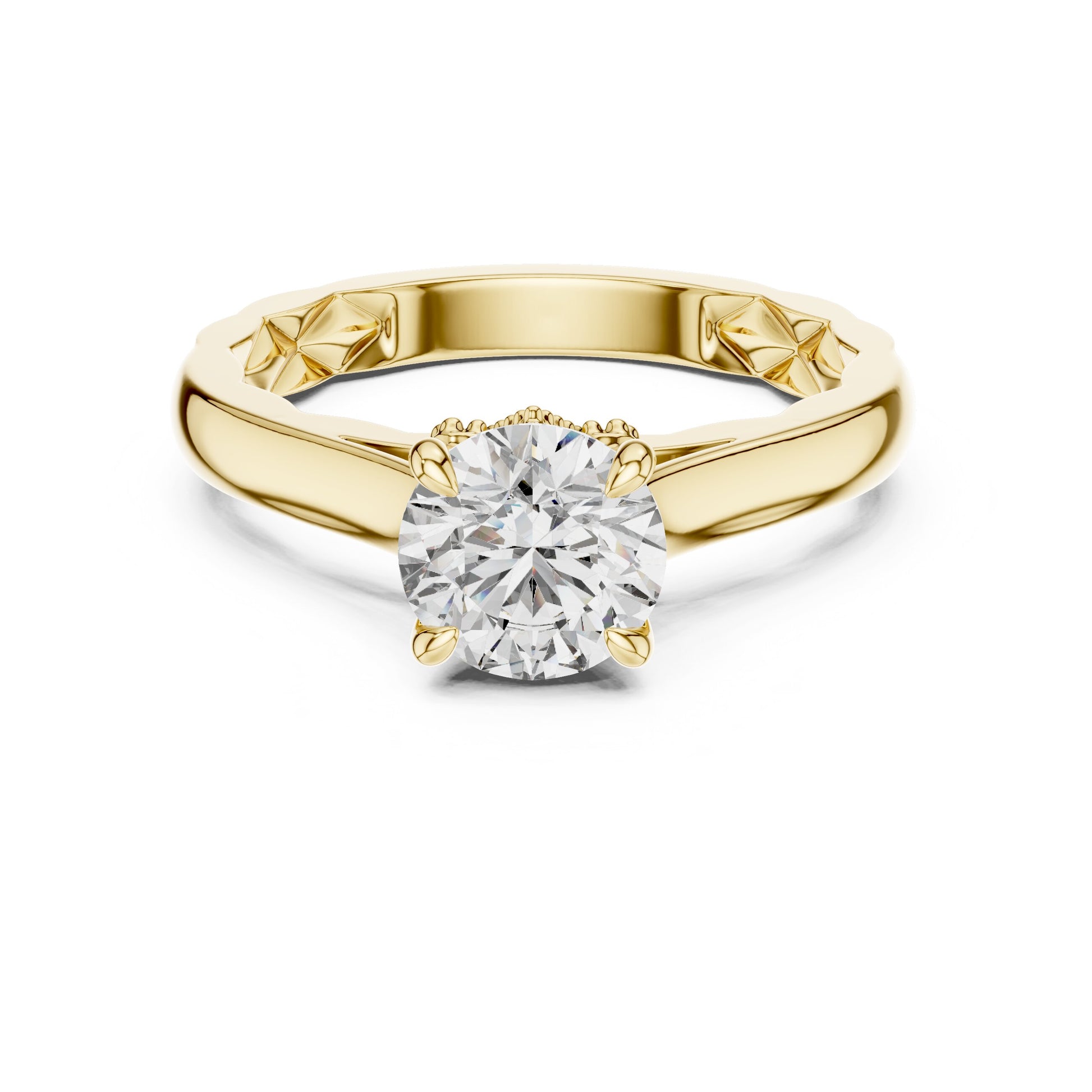 Round Solitaire Lab Grown Diamond Ring