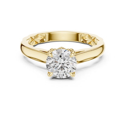 Round Solitaire Lab Grown Diamond Ring