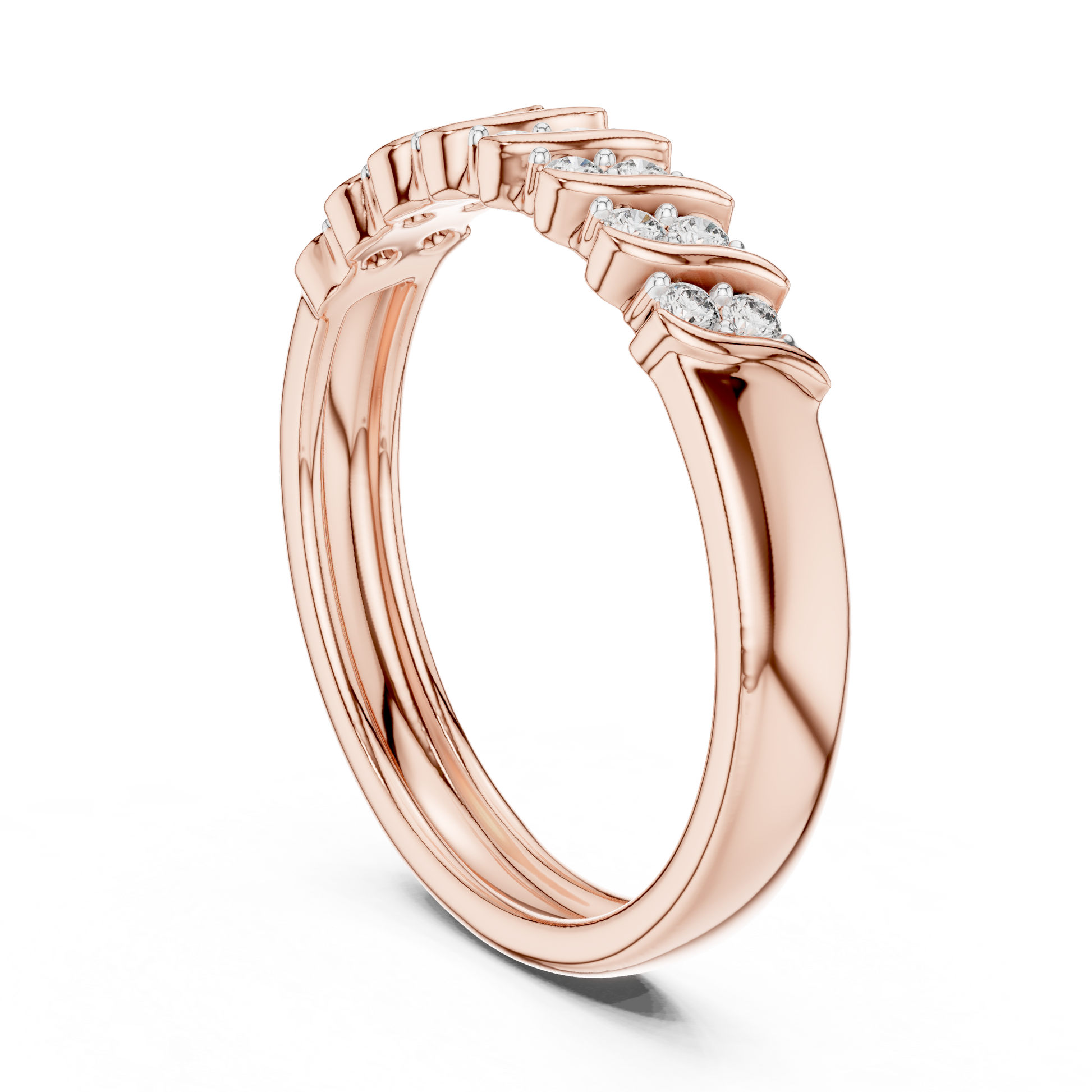 Round Side Stone Lab Grown Diamond Ring