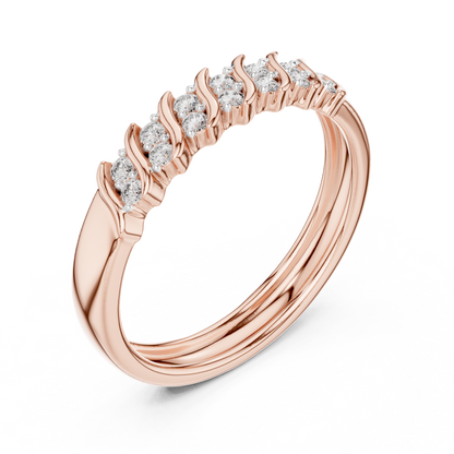 Round Side Stone Lab Grown Diamond Ring