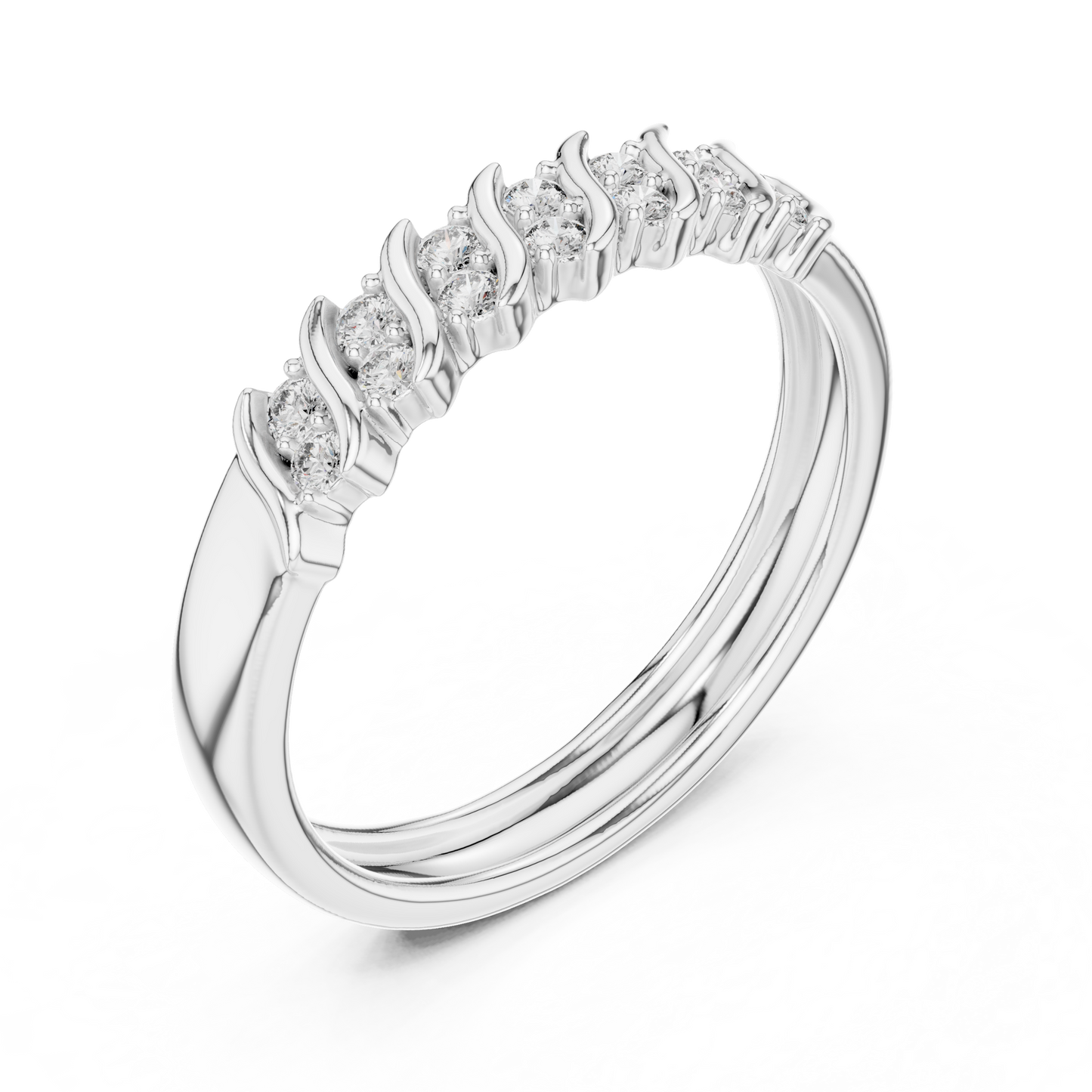 Round Side Stone Lab Grown Diamond Ring