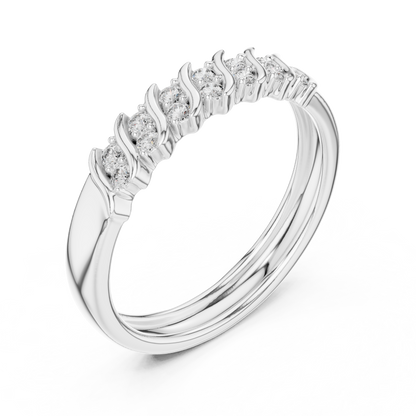 Round Side Stone Lab Grown Diamond Ring