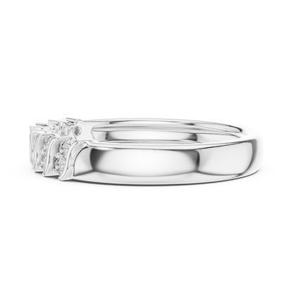 Round Side Stone Lab Grown Diamond Ring