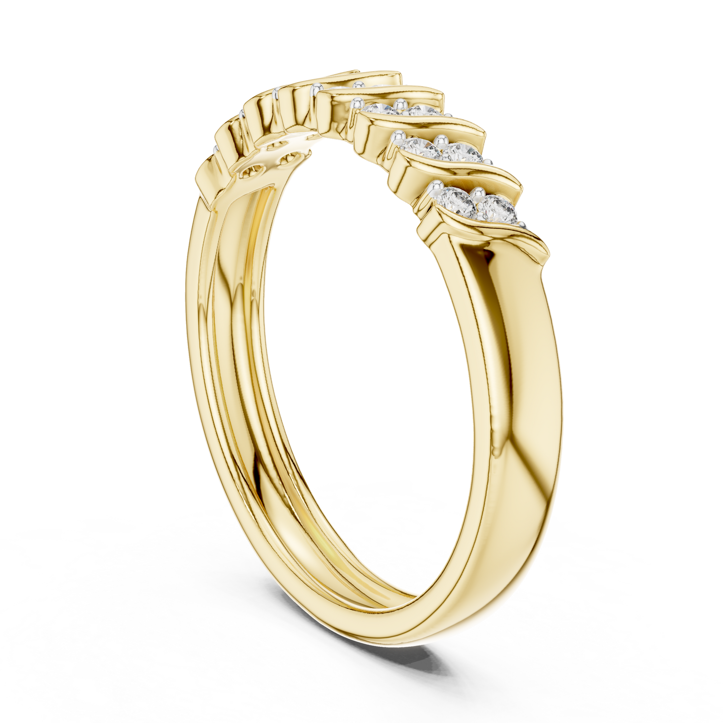 Round Side Stone Lab Grown Diamond Ring