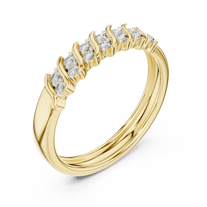 Round Side Stone Lab Grown Diamond Ring