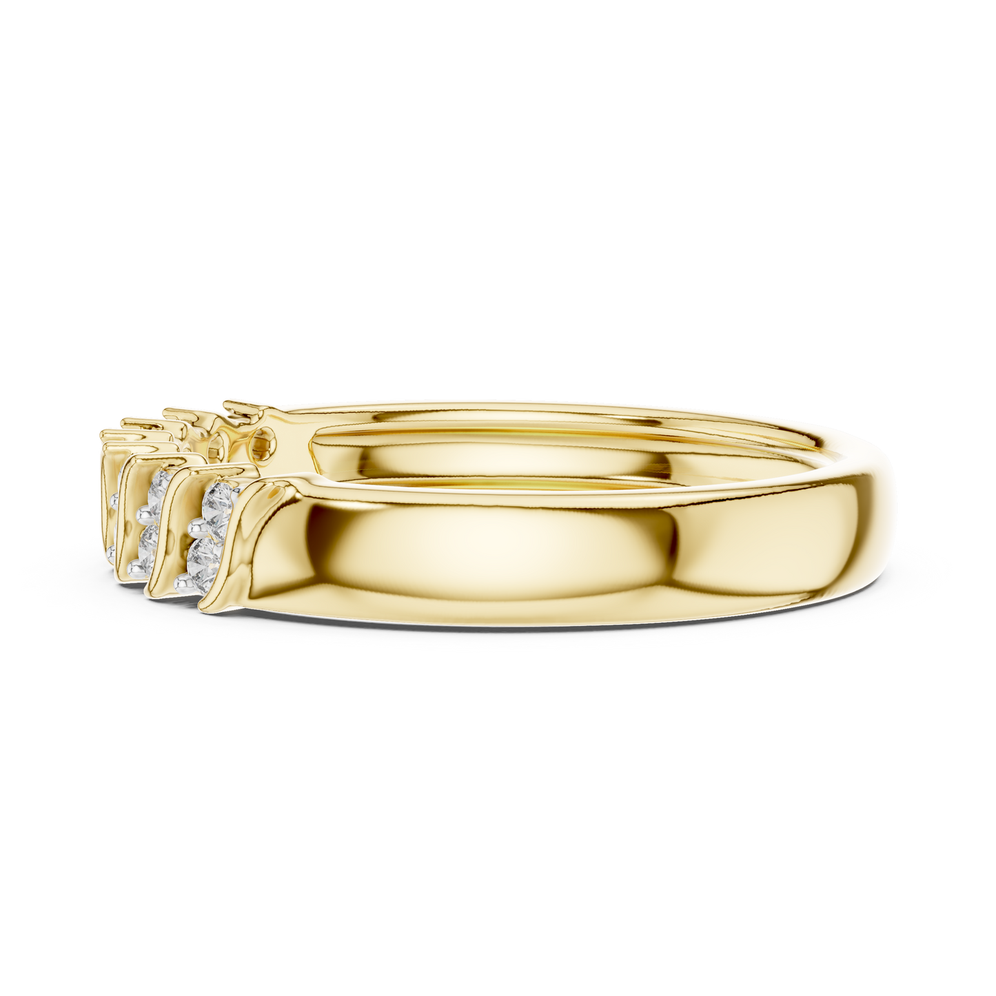Round Side Stone Lab Grown Diamond Ring