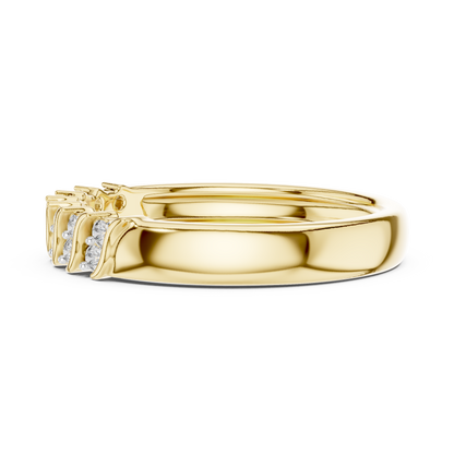 Round Side Stone Lab Grown Diamond Ring