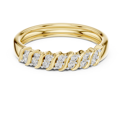 Round Side Stone Lab Grown Diamond Ring
