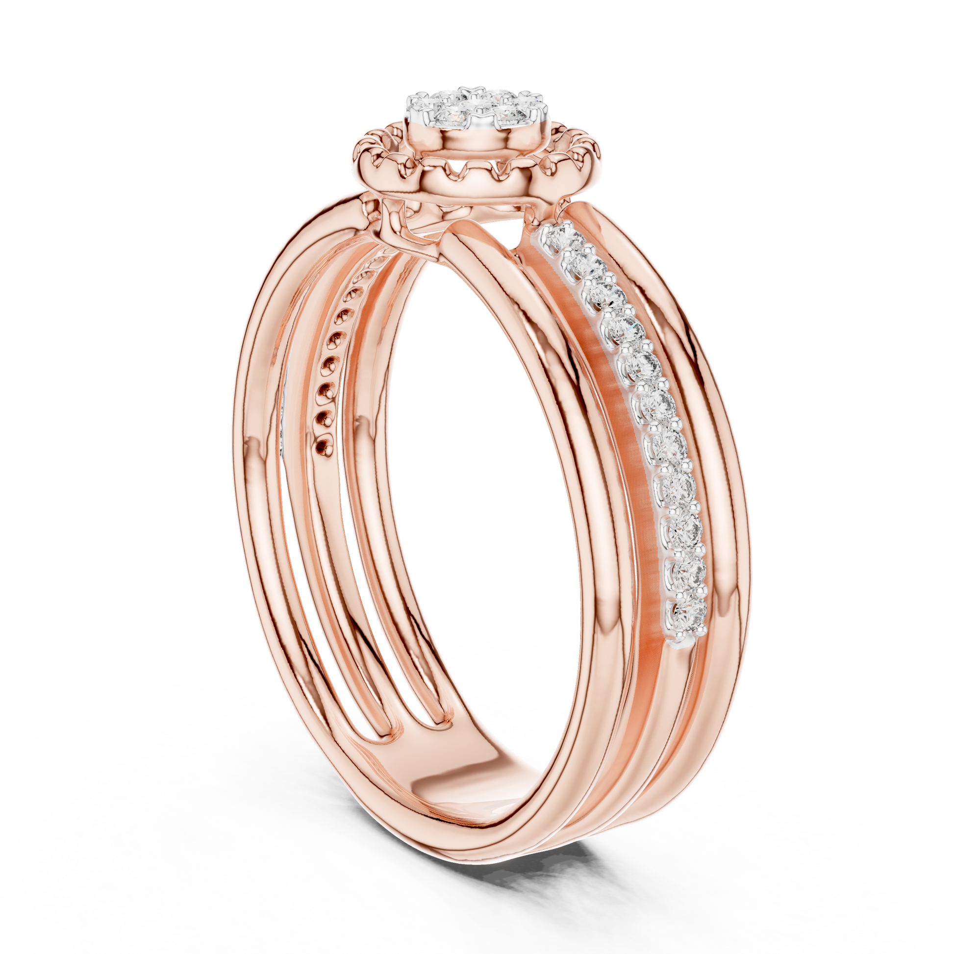 Round Halo Lab Grown Diamond Ring