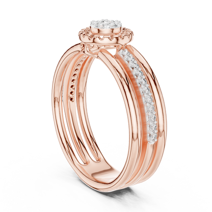 Round Halo Lab Grown Diamond Ring