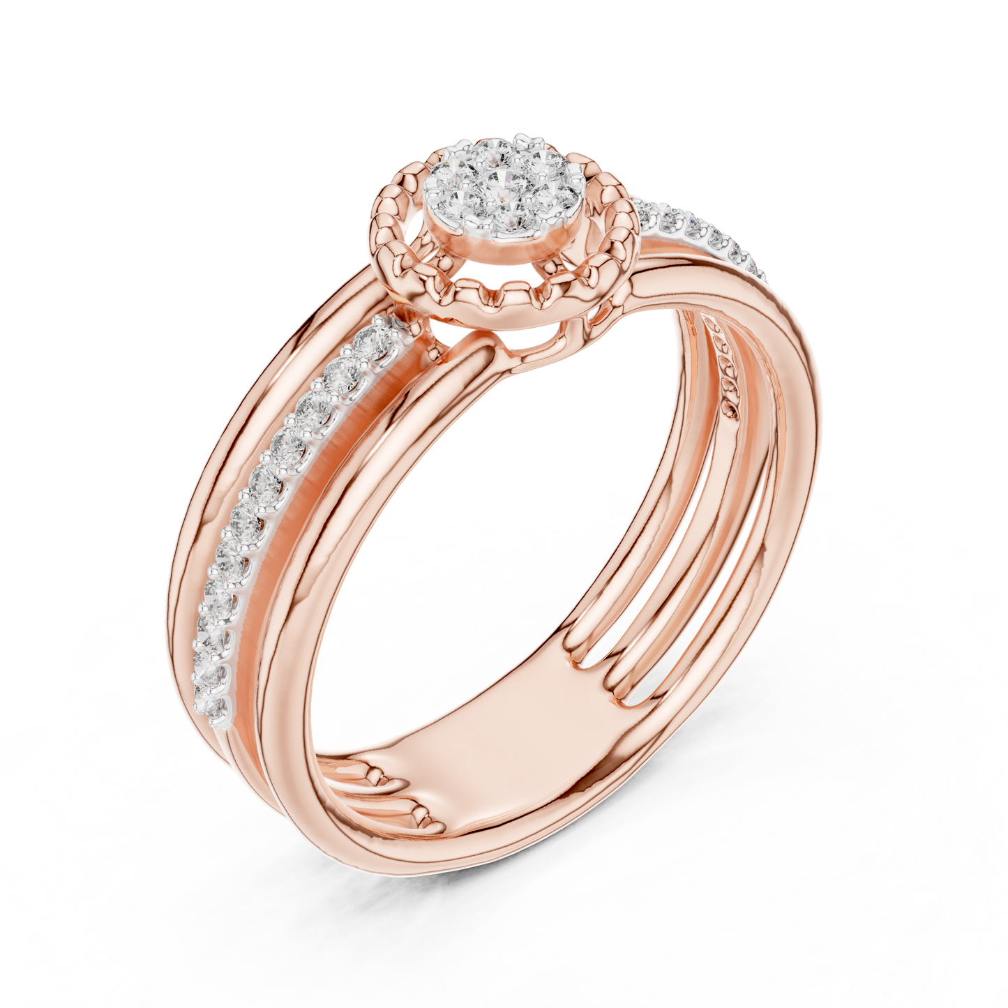 Round Halo Lab Grown Diamond Ring