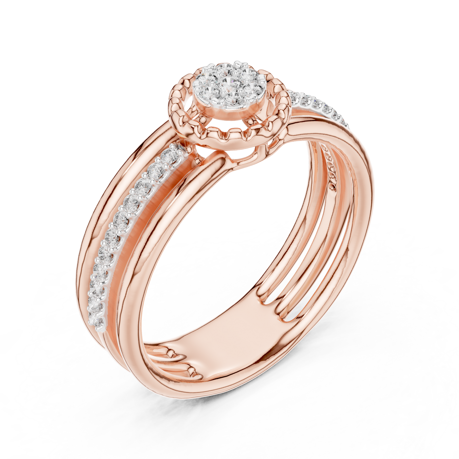 Round Halo Lab Grown Diamond Ring