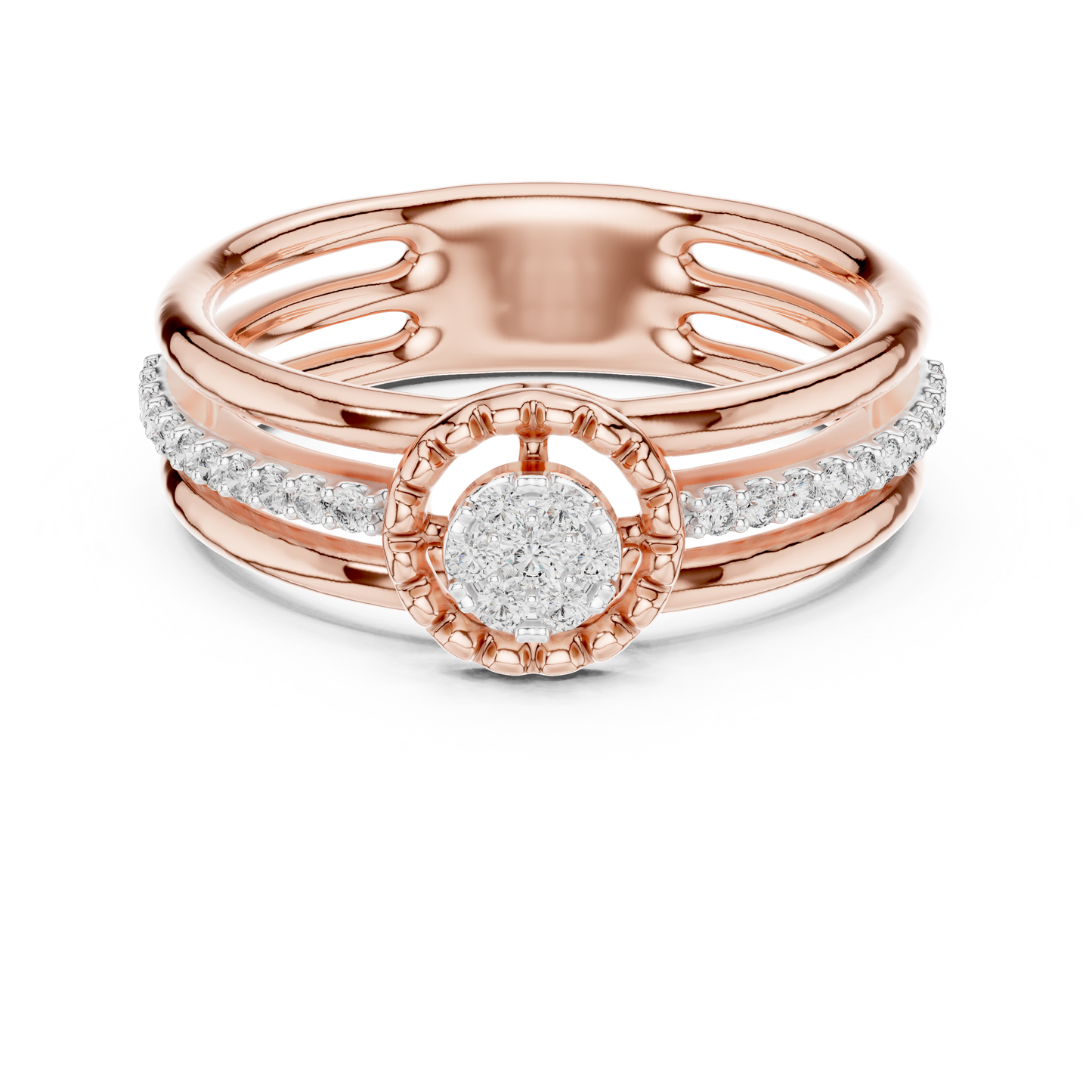 Round Halo Lab Grown Diamond Ring