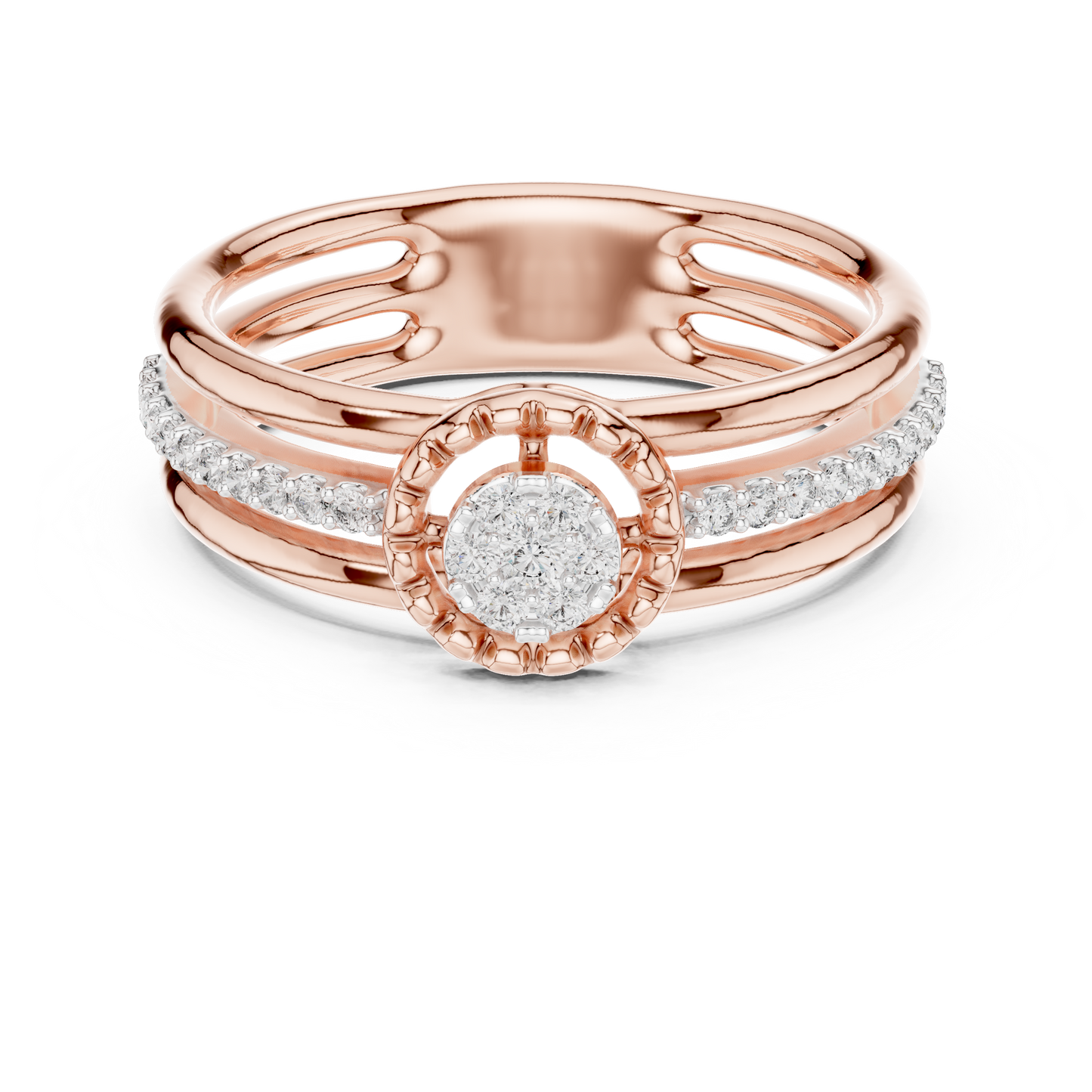 Round Halo Lab Grown Diamond Ring