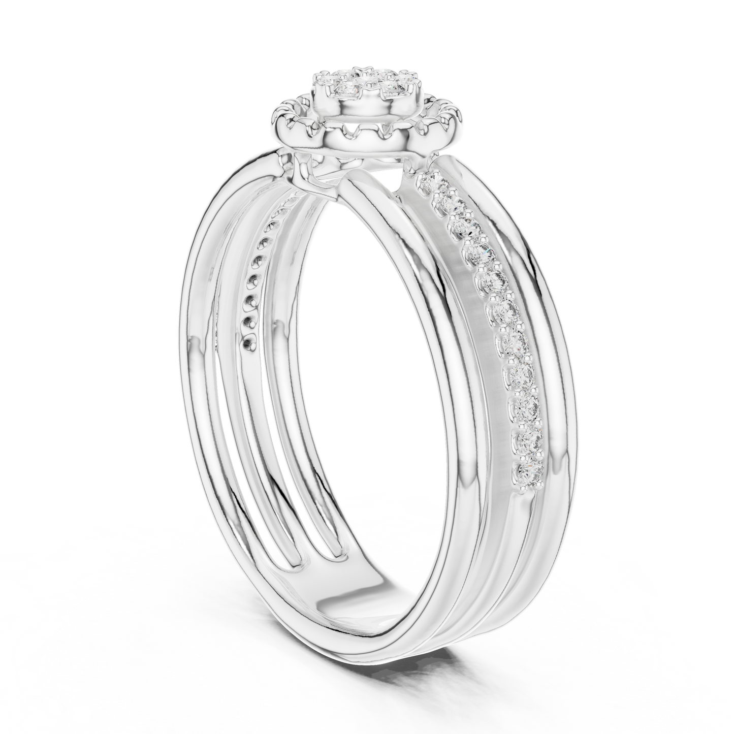 Round Halo Lab Grown Diamond Ring