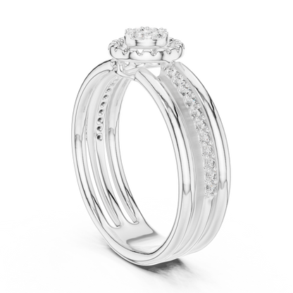 Round Halo Lab Grown Diamond Ring
