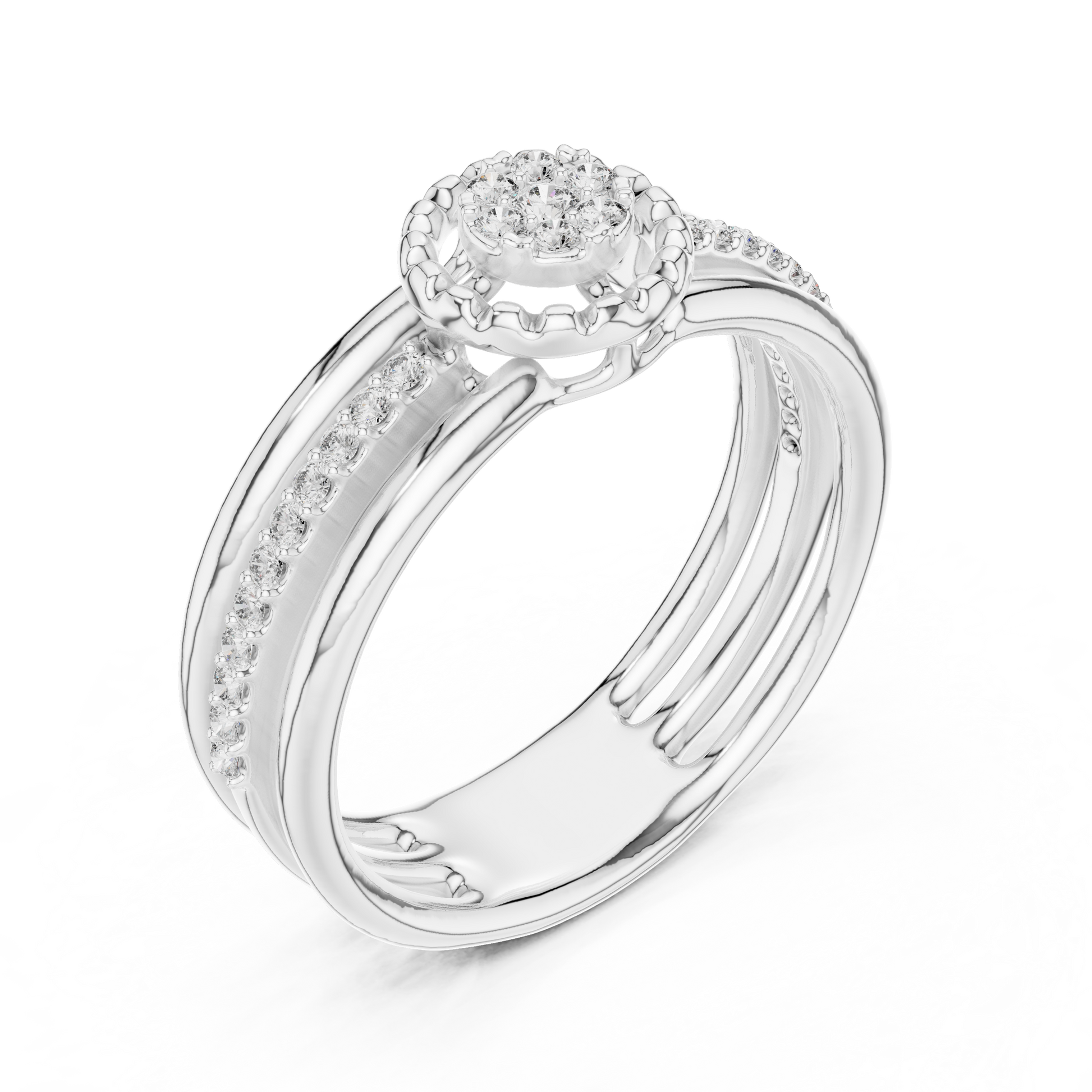 Round Halo Lab Grown Diamond Ring