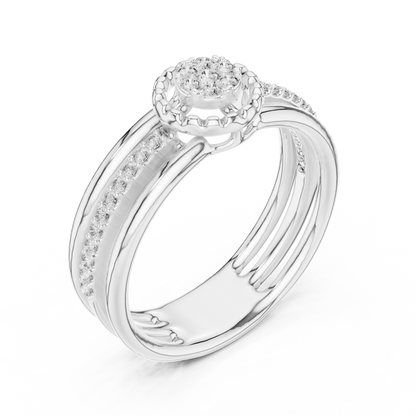 Round Halo Lab Grown Diamond Ring
