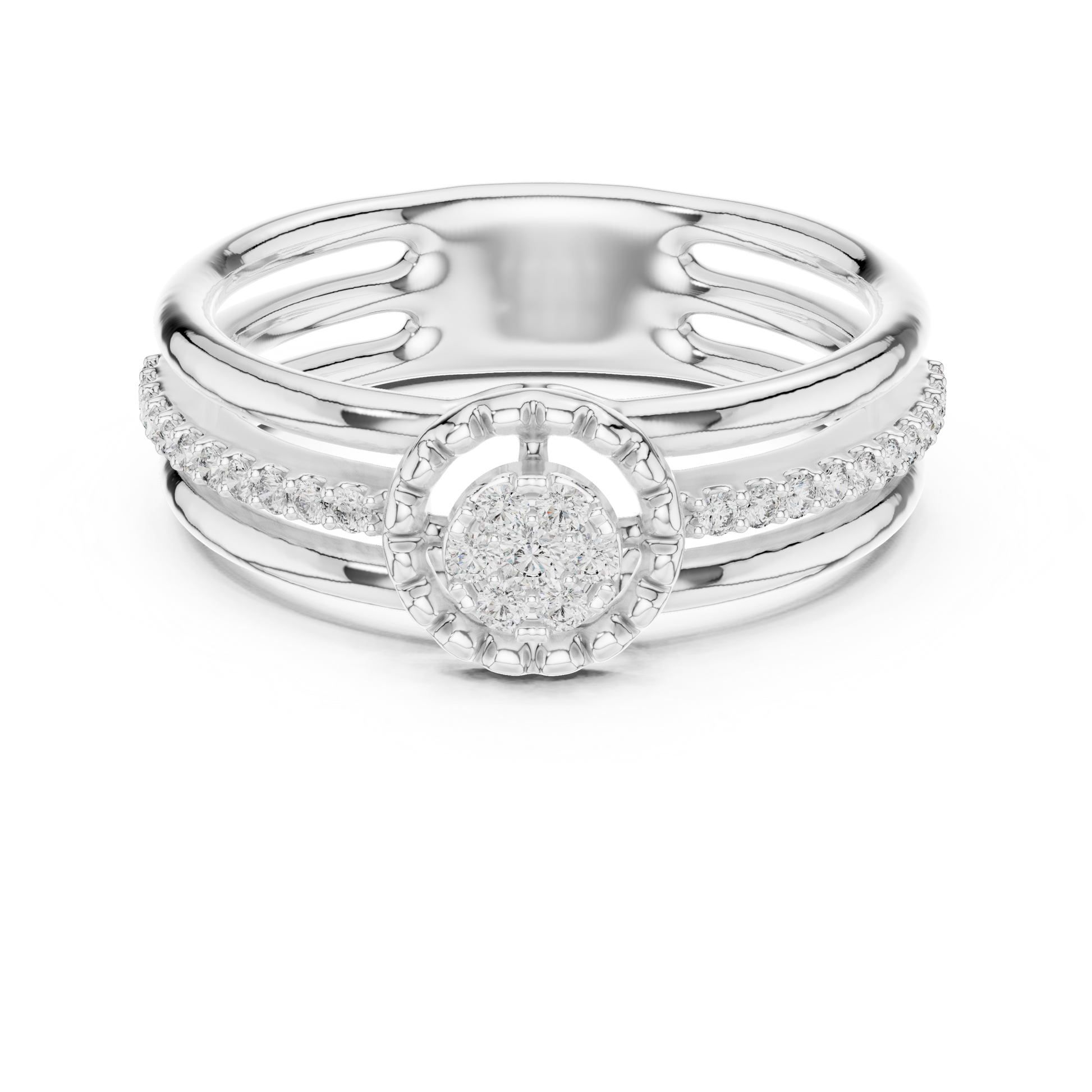 Round Halo Lab Grown Diamond Ring