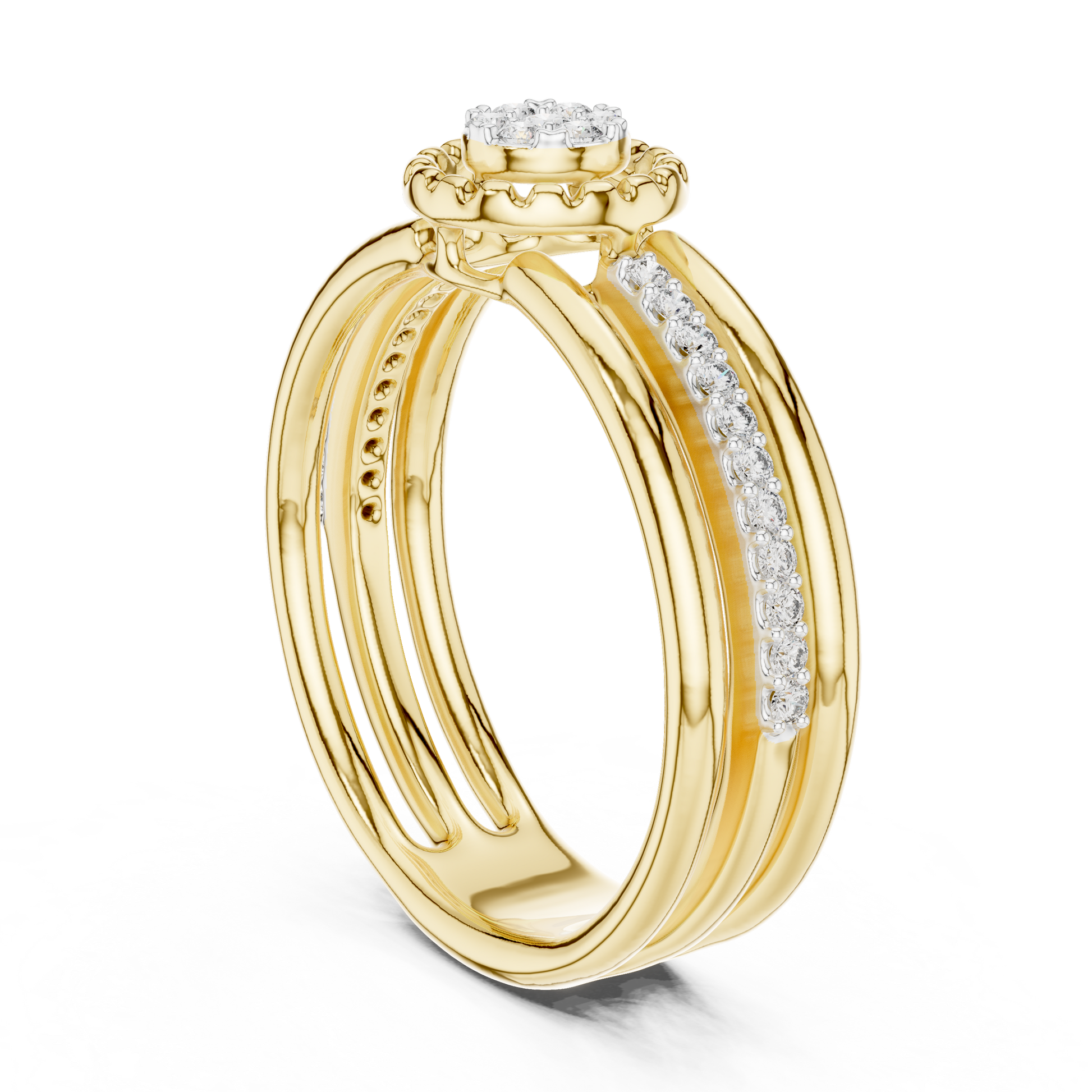 Round Halo Lab Grown Diamond Ring
