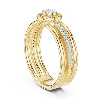 Round Halo Lab Grown Diamond Ring