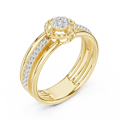 Round Halo Lab Grown Diamond Ring