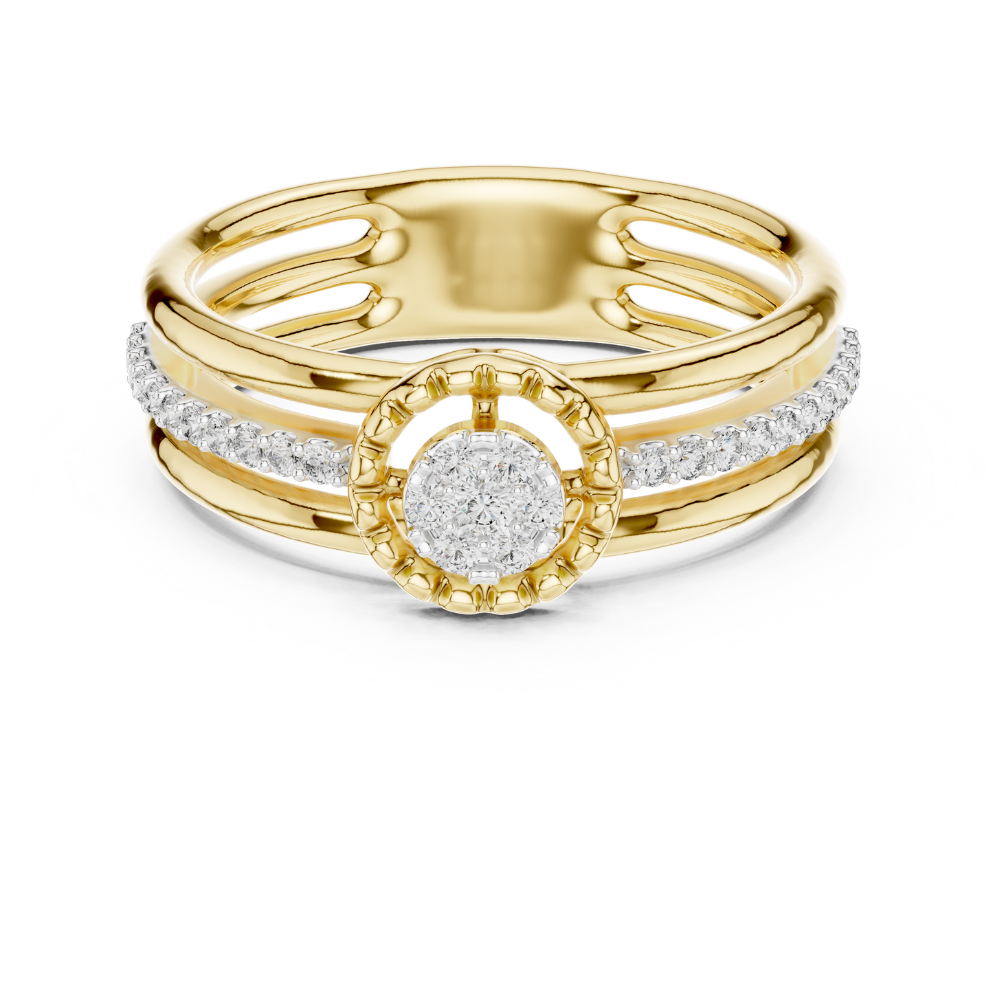 Round Halo Lab Grown Diamond Ring