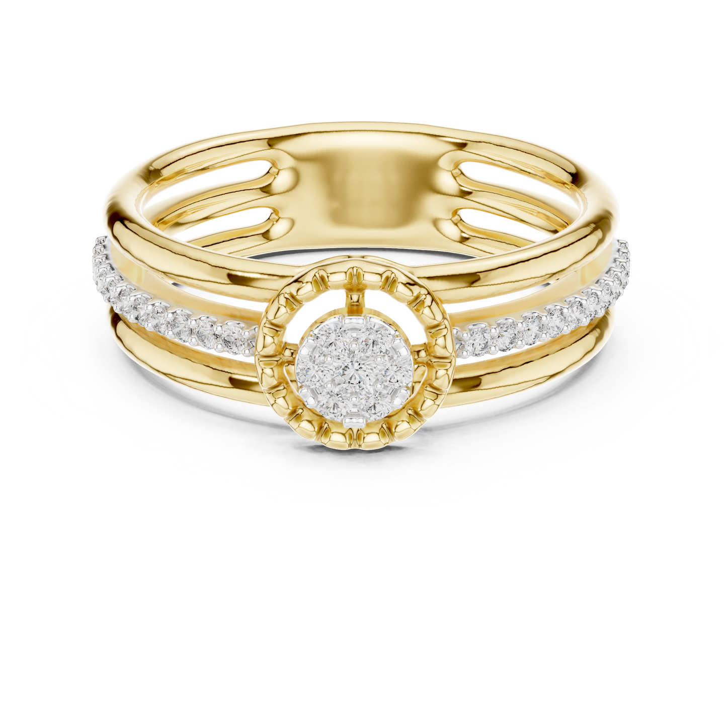 Round Halo Lab Grown Diamond Ring