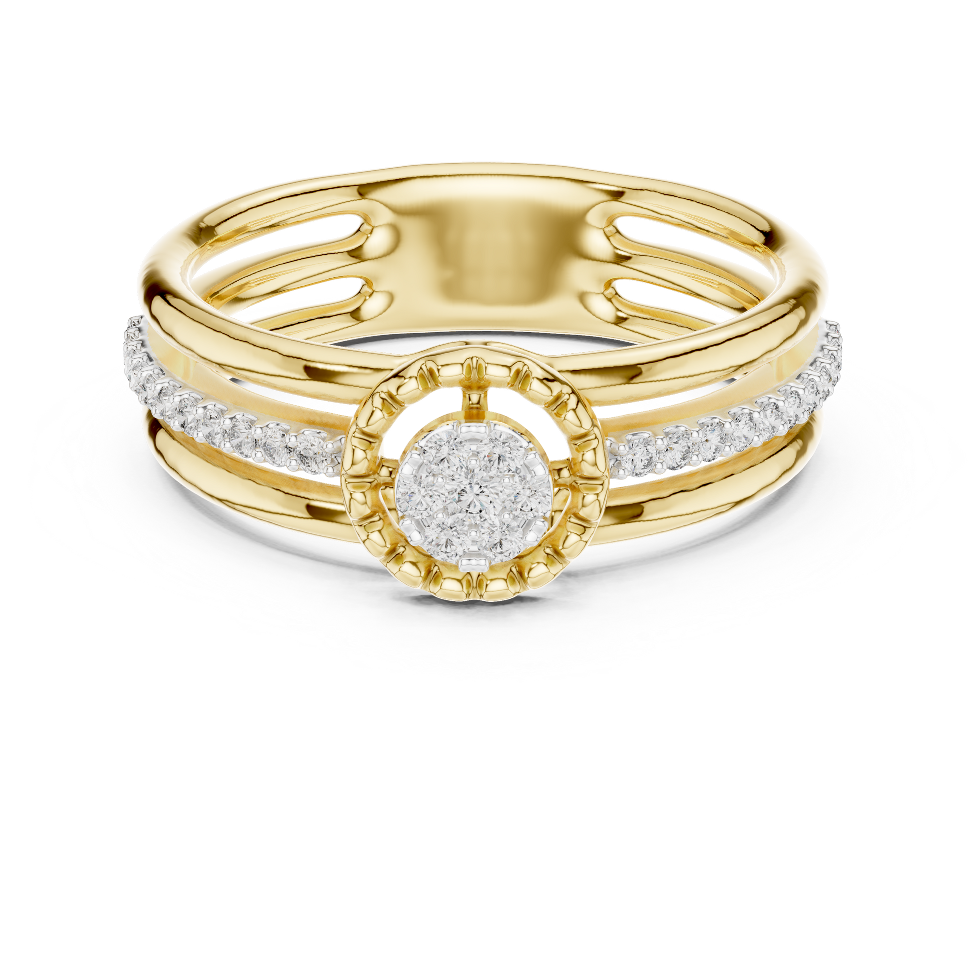 Round Halo Lab Grown Diamond Ring