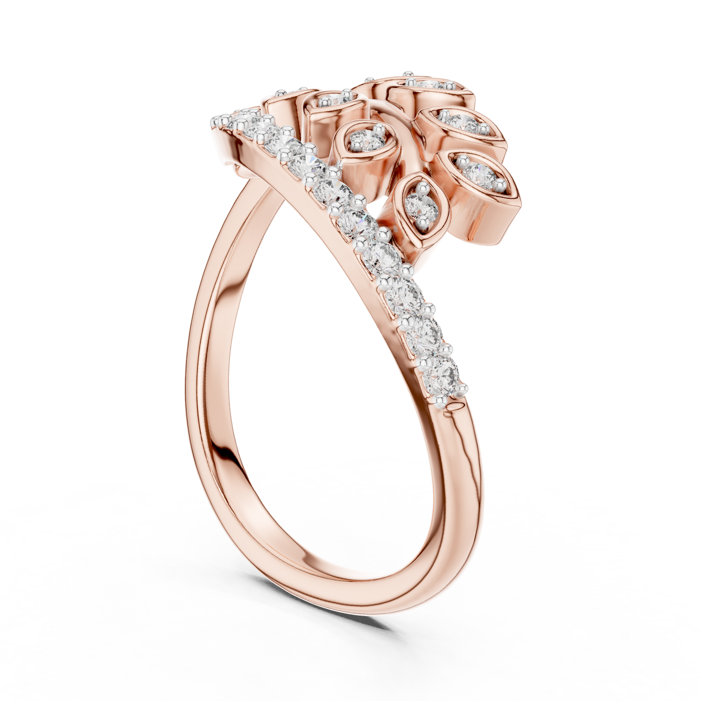 Mixed Shape Lab Grown Diamond Halo Ring