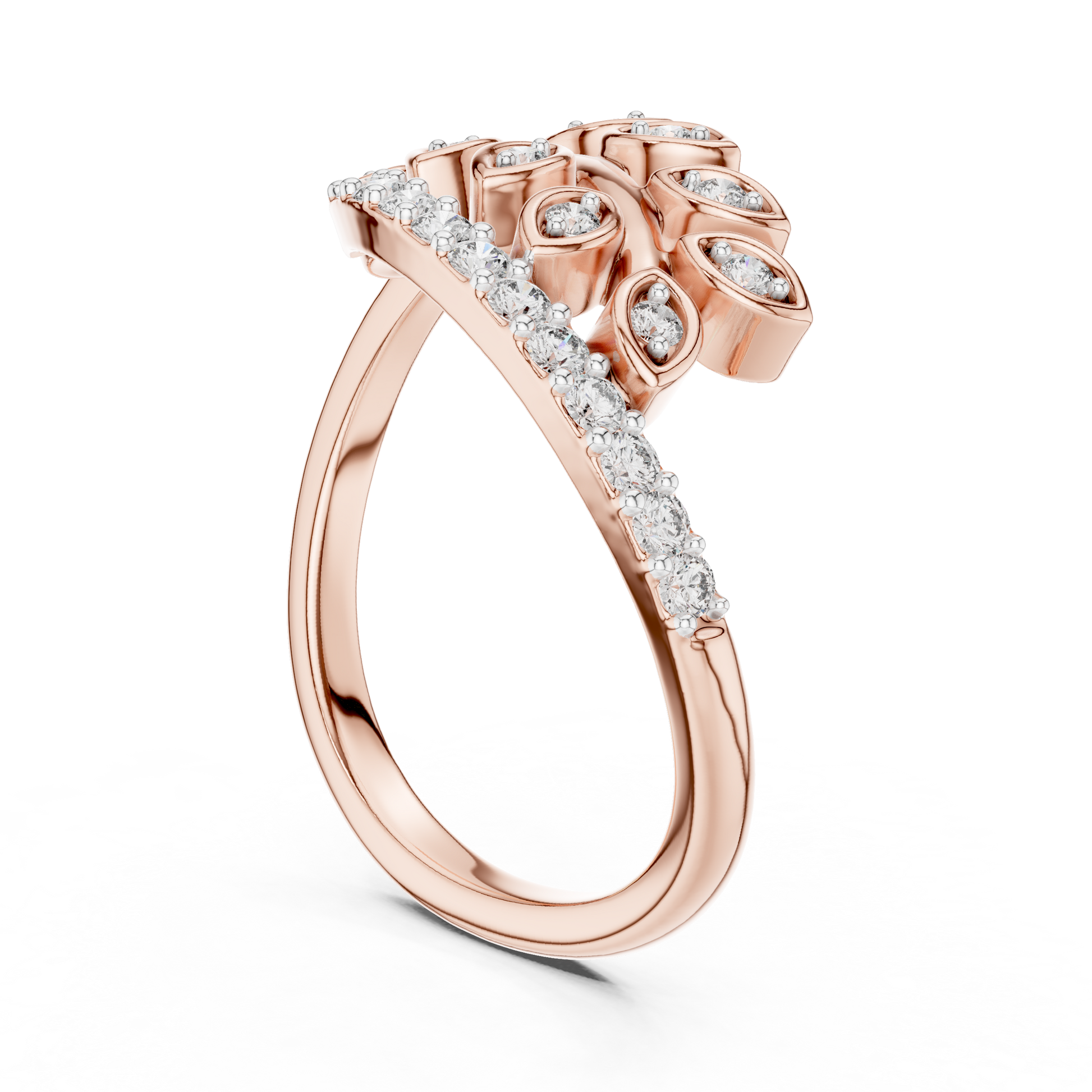 Mixed Shape Lab Grown Diamond Halo Ring