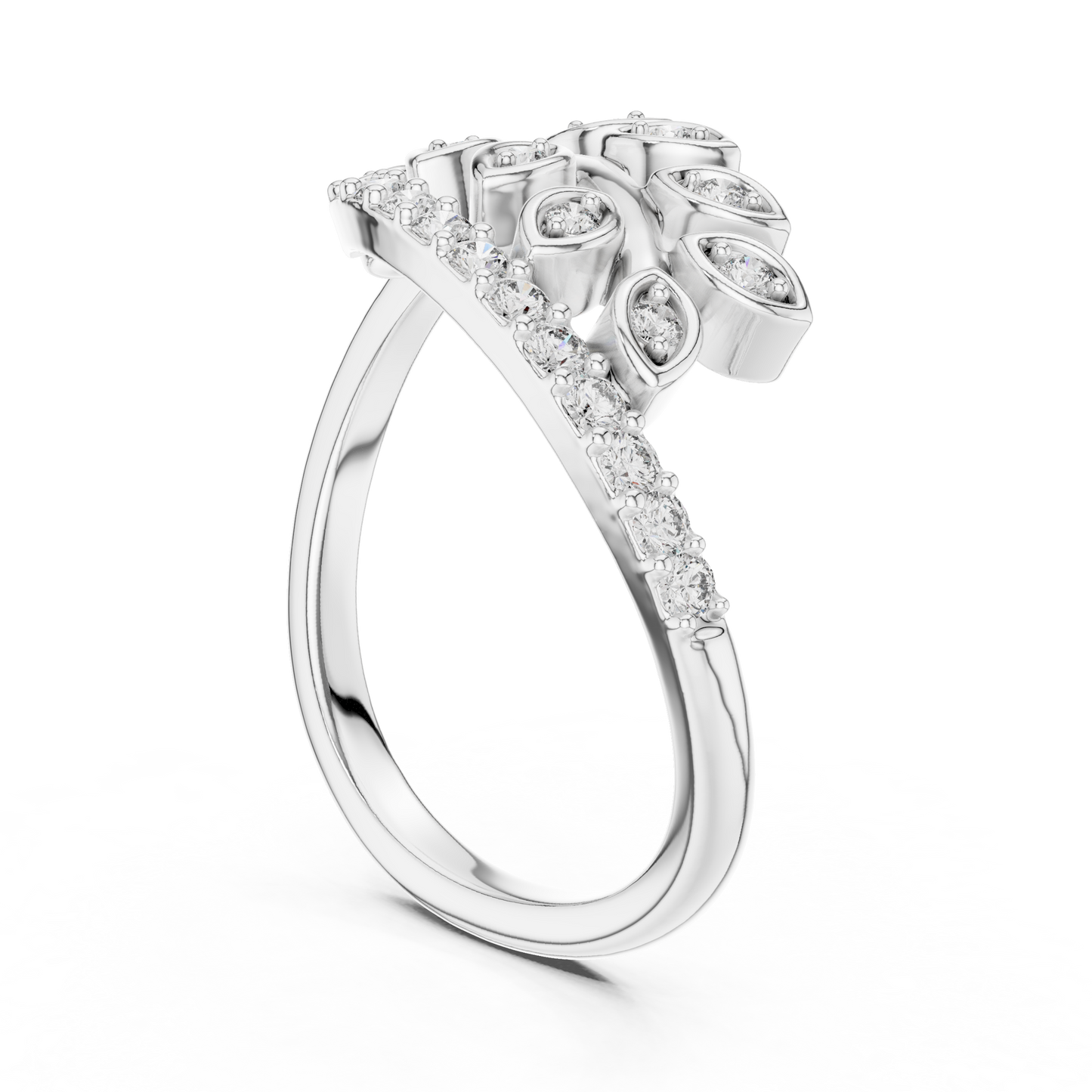 Mixed Shape Lab Grown Diamond Halo Ring
