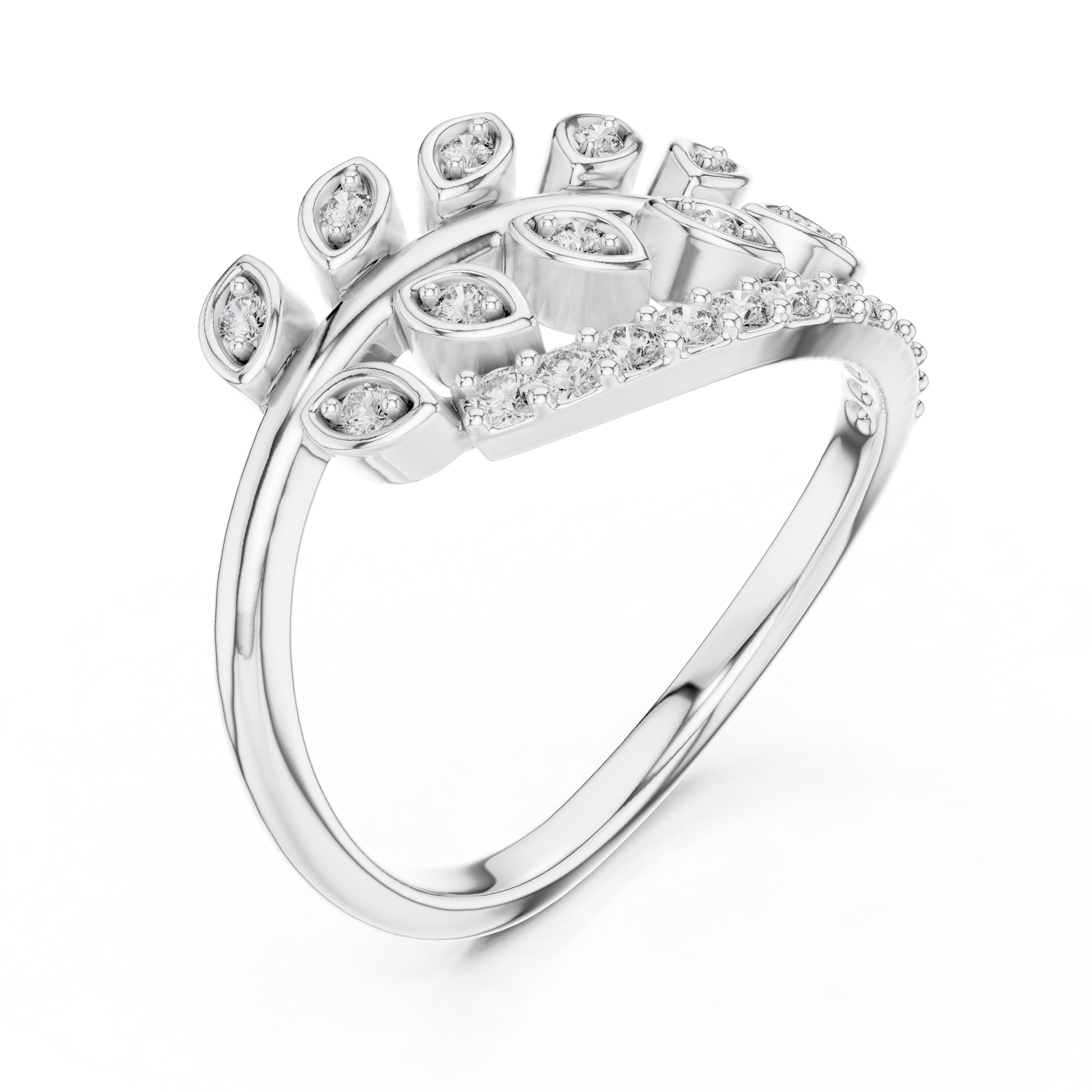 Mixed Shape Lab Grown Diamond Halo Ring