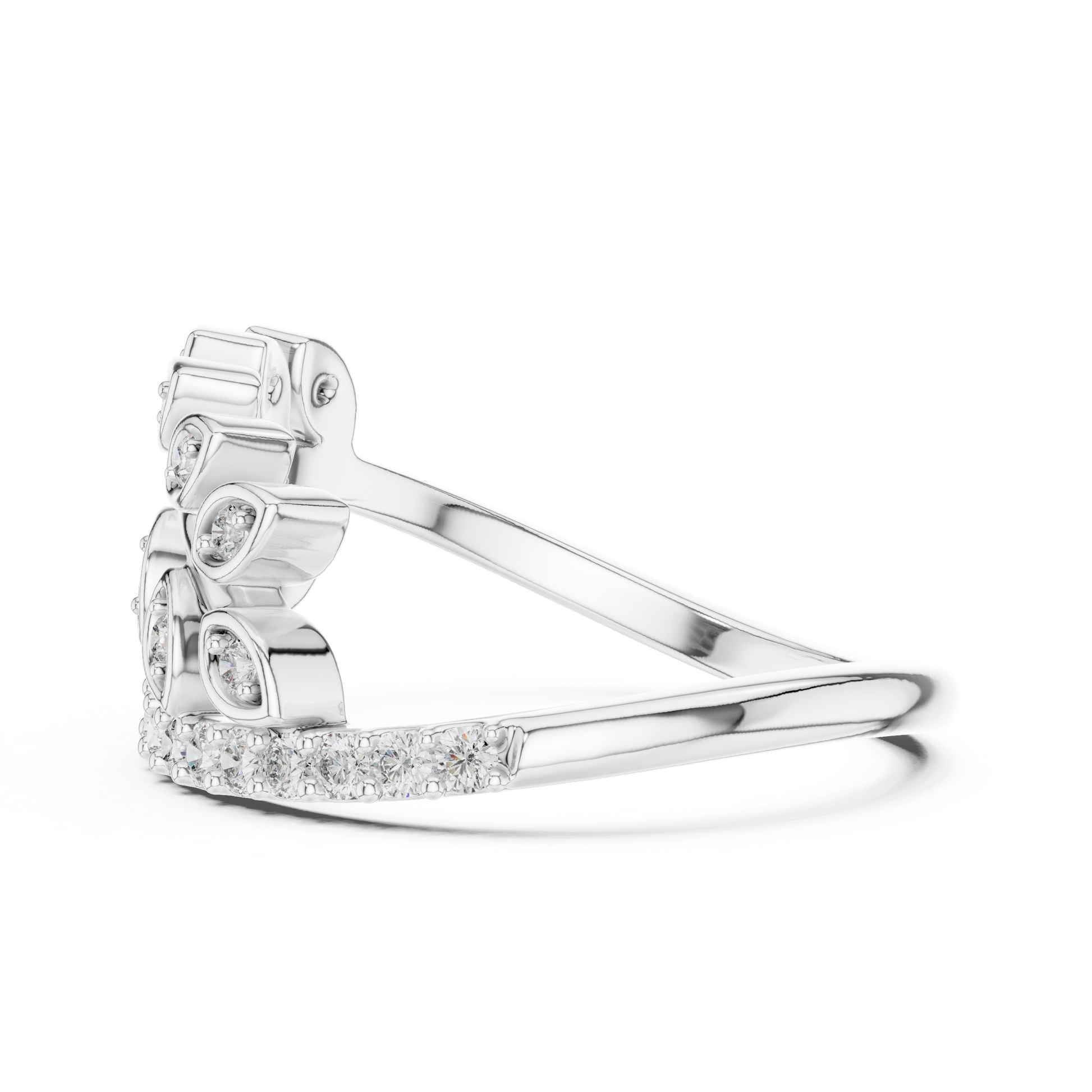 Mixed Shape Lab Grown Diamond Halo Ring