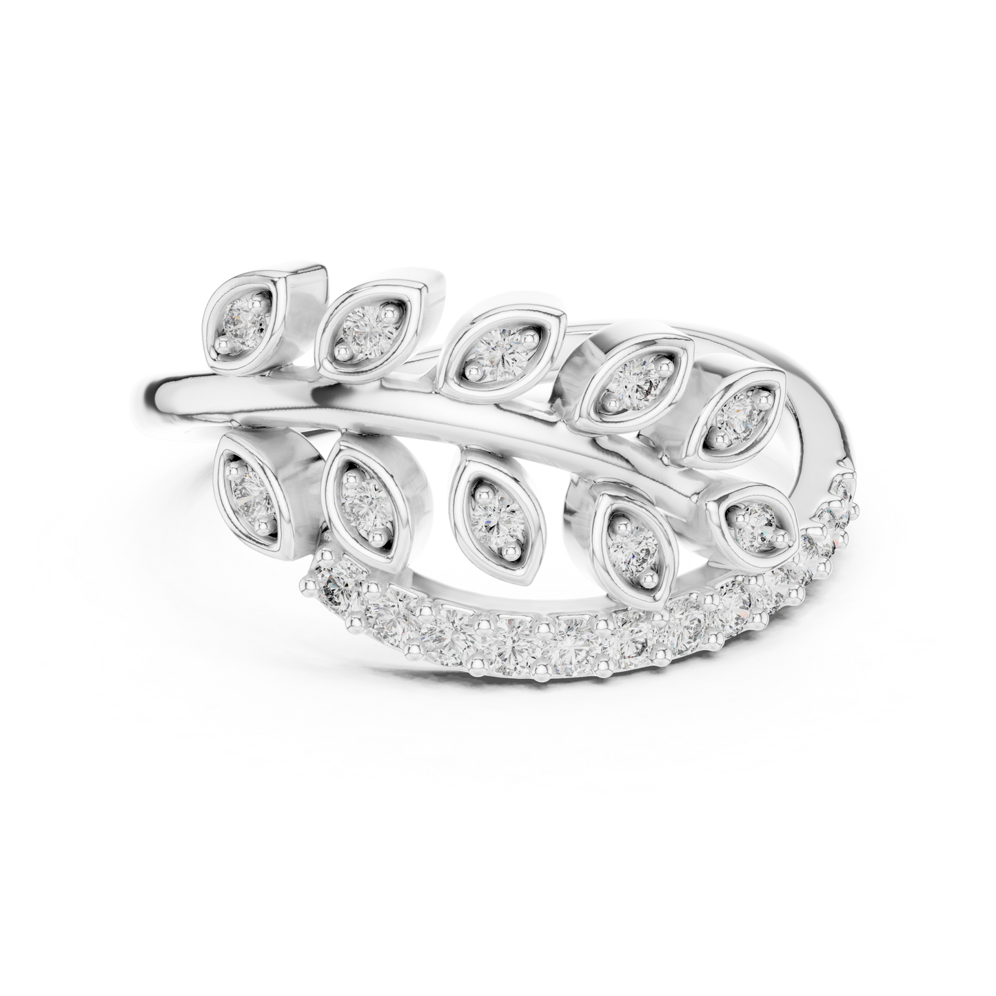 Mixed Shape Lab Grown Diamond Halo Ring