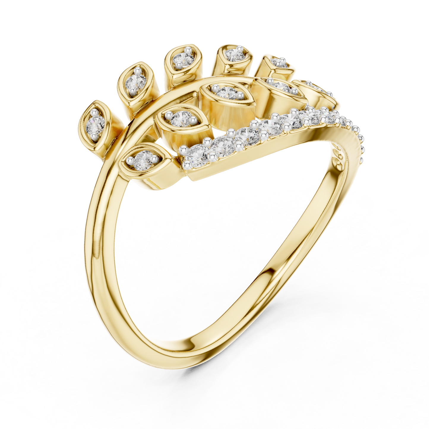 Mixed Shape Lab Grown Diamond Halo Ring