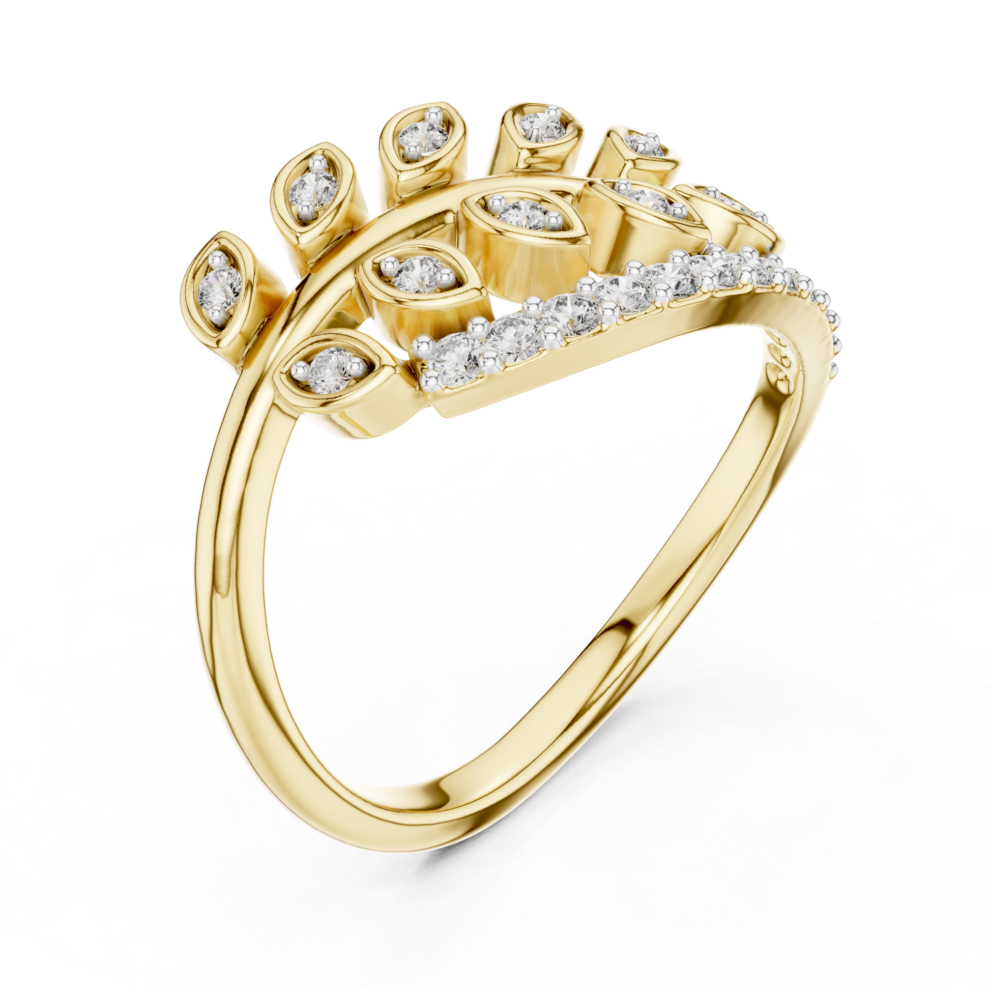 Mixed Shape Lab Grown Diamond Halo Ring