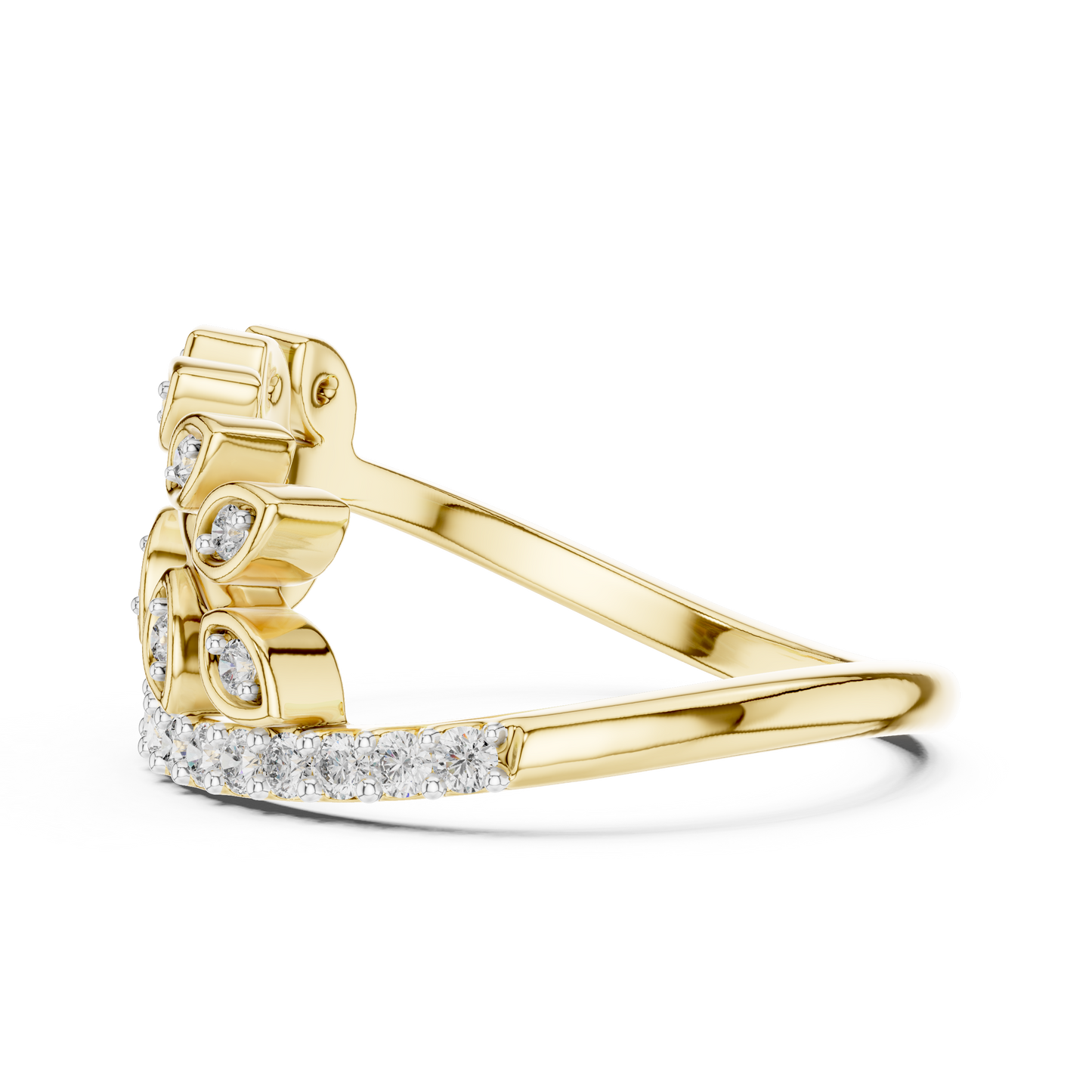 Mixed Shape Lab Grown Diamond Halo Ring