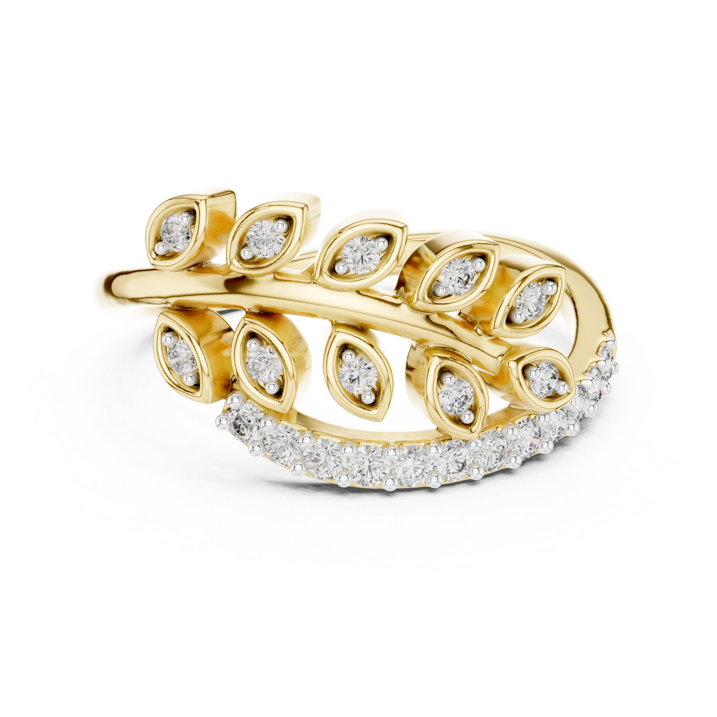 Mixed Shape Lab Grown Diamond Halo Ring