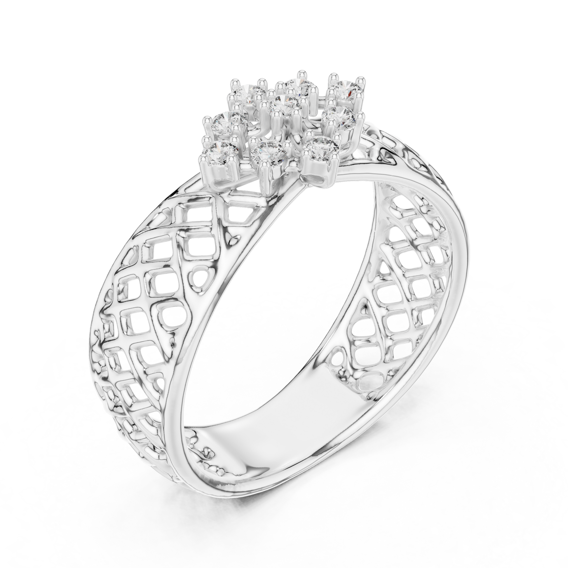 Mixed Shape Lab Grown Diamond Halo Ring